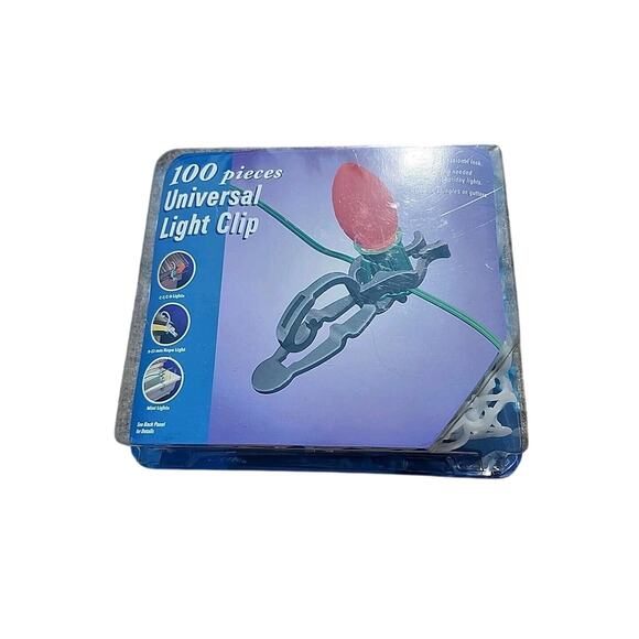 Gemmy 100 Universal Holiday Light Clips White Shingle/Gutter - Picture 1 of 11